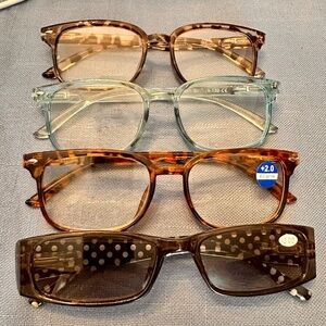 (3) Pairs of Readers + (1) Pair Reader Sunglasses +2.0